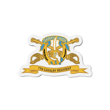 Load image into Gallery viewer, Die-Cut Magnet - Army  - 7th Cavalry Regiment w Br - Ribbon X 300

