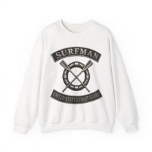 Load image into Gallery viewer, Crewneck Sweatshirt - USCG - Surfman Badge w txt - 3D - Enhanced
