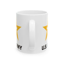 Load image into Gallery viewer, White Ceramic Mug, (11oz, 15oz) - Army Star W Us Army
