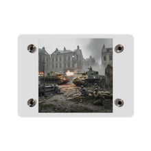 Load image into Gallery viewer, Acrylic Wall Art Panel - US Tank Destroyer - M10 Wolverine Battles a German Panzer Tank
