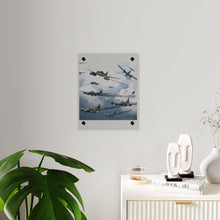 Load image into Gallery viewer, Acrylic Wall Art Panel - German jet fighters attacking US bombing formations
