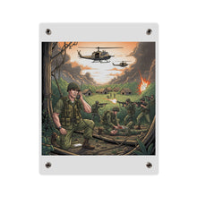 Load image into Gallery viewer, Acrylic Wall Art Panel - Vietnam Patrol Fire Fight Requesting Medevac
