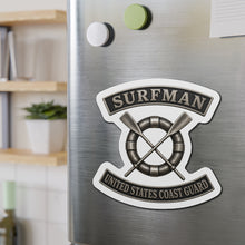 Load image into Gallery viewer, Die-Cut Magnet - USCG - Surfman Badge w txt - 3D - Enhanced
