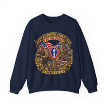 Load image into Gallery viewer, Crewneck Sweatshirt - Army - 442nd Infantry Regimental Combat Team - 3D - Enhanced with EUR WWII SVC
