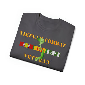 Unisex Ultra Cotton Tee - Army - Vietnam Combat Veteran w VN SVC