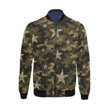 Load image into Gallery viewer, Bomber Jacket - Distressed Camo Stars Pattern
