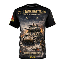 Load image into Gallery viewer, 761st Tank Battalion "Black Panthers" All-Over Print Tee — "Come Out Fighting" - JDC
