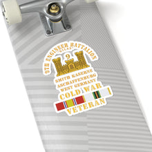 Load image into Gallery viewer, Kiss-Cut Sticker - Army - 9th Engineer Battalion -Gilas w BR - Num, Aschaffenburg West Germany COLD SVC
