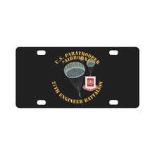 Load image into Gallery viewer, Army - US Paratrooper - 27th Engineer Bn Classic License Plate
