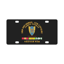 Load image into Gallery viewer, Army - 3rd Squadron 4th Cav- Vietnam War w VN SVC Classic License Plate
