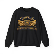 Load image into Gallery viewer, Crewneck Sweatshirt - USCG - Coxswain - Auxiliary w txt - 3D - Enhanced
