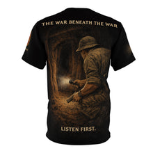 Load image into Gallery viewer, Tunnel Rat Cu Chi Tribute All‑Over Print Tee — 25th Infantry Division Vietnam
