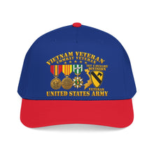 Load image into Gallery viewer, Mid Profile Baseball Cap - Army - Vietnam  Vet - w Medals - VN - 1st Cav Division - 3D - Enhanced
