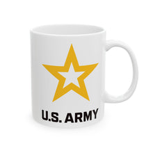 Load image into Gallery viewer, White Ceramic Mug, (11oz, 15oz) - Army Star W Us Army
