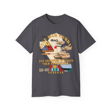 Load image into Gallery viewer, Unisex Ultra Cotton Tee - Gulf War Combat Armor Vet w 1st Armored Division X 300
