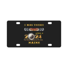 Load image into Gallery viewer, Total Eclipse - 2024 - I was There w Yellow Outline - MAINE Classic License Plate
