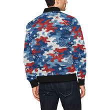 Load image into Gallery viewer, Bomber Jacket - Distressed American Flag Camo Pattern
