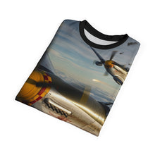 Load image into Gallery viewer, AOP Unisex Tee - P-51 Aircraft - Dog Fight - WWII
