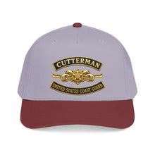 Load image into Gallery viewer, Mid Profile Baseball Cap - USCG - Cutterman - Officer w txt - 3D - Enhanced
