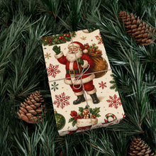 Load image into Gallery viewer, Gift Wrap Paper — Vintage Santa Christmas Wrapping Paper Pattern
