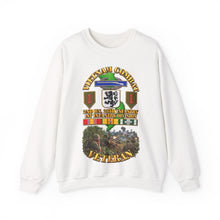 Load image into Gallery viewer, Crewneck Sweatshirt - Vietnam Veteran Combat - 2nd Bn, 28th Infantry - 1st ID - with VN SVC - with Combat Scene - 3D - Transparent
