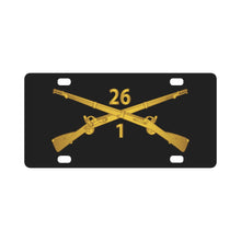 Load image into Gallery viewer, Army - 1st Bn 26th Infantry Regiment - w Infantry Br wo Txt X 300 Classic License Plate
