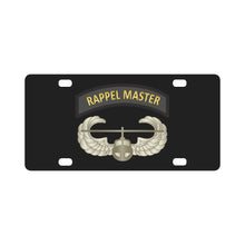 Load image into Gallery viewer, Army - Rappel Master Tab with Air Assault Badge wo Txt Classic License Plate
