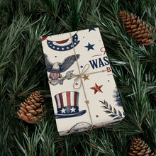 Load image into Gallery viewer, Gift Wrap Paper — Vintage Washington’s Birthday Americana Pattern
