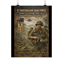 Load image into Gallery viewer, Matte Poster - SAS patrolling the jungle in Vietnam

