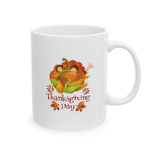 Load image into Gallery viewer, White Ceramic Mug - 11oz &amp; 15oz - Thanksgiving Day - Turkey
