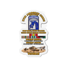 Load image into Gallery viewer, Die-Cut Magnet - XVIII Airborne Corps Desert Storm Ribbons - with Scene - 3D - Transparent
