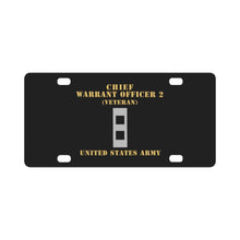 Load image into Gallery viewer, Army - Chief Warrant Officer 2 - CW02 - Flat - Veteran X 300 Classic License Plate
