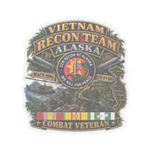 Load image into Gallery viewer, Kiss-Cut Stickers - RECON TEAM - Recon Team Alaska - CCN - Vietnam - Combat Vet - 3D - Enhanced
