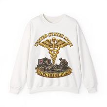 Load image into Gallery viewer, Crewneck Sweatshirt - Army - Medical Corps - US Army w Scene - 3D - Enhanced
