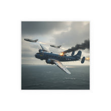 Load image into Gallery viewer, Indoor and Outdoor Silk Posters - April 8, 1950, Baltic Sea - Latvia Soviet fighters shot down a U.S. Navy PB4Y-2 - Liberator - Cold War
