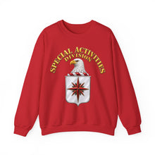 Load image into Gallery viewer, Crewneck Sweatshirt - Special Activities Division - COA - Central Intelligence Agency - 3D - Enhanced
