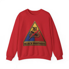Load image into Gallery viewer, Crewneck Sweatshirt - SSI - 761st Tank Battalion SSI w Name Tape - 3D Enhanced
