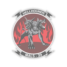 Load image into Gallery viewer, Kiss-Cut Stickers - USMC - Marine Aviation Logistics Squadron 39 - MALS 39 - Hellhounds - wo txt
