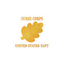 Load image into Gallery viewer, Kiss-Cut Vinyl Decals - Navy Nurse Corps Pin Branch w Txt wo Oak Leaf X 300 - 6X6 IN
