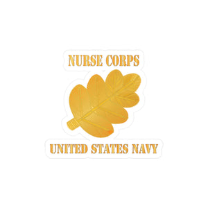 Kiss-Cut Vinyl Decals - Navy Nurse Corps Pin Branch w Txt wo Oak Leaf X 300 - 6X6 IN