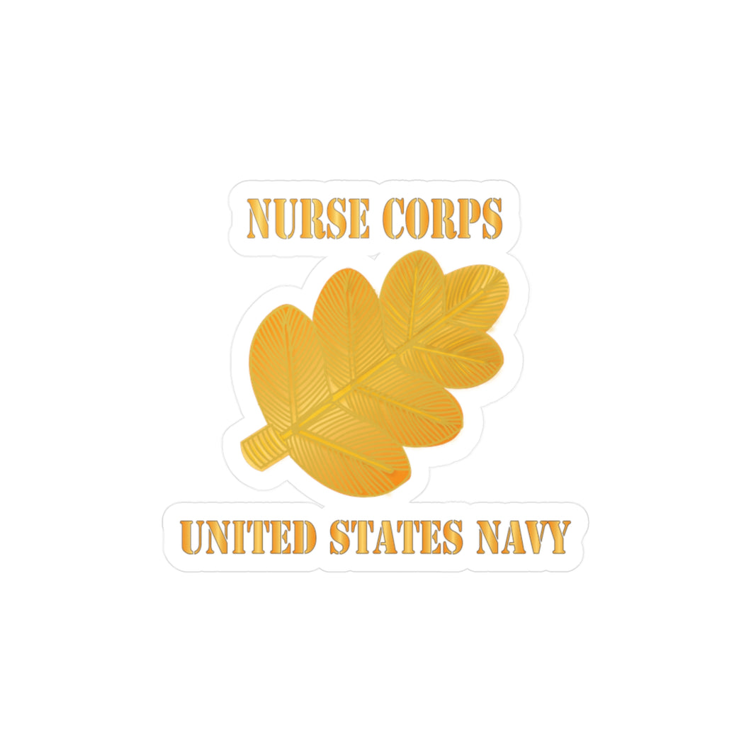 Kiss-Cut Vinyl Decals - Navy Nurse Corps Pin Branch w Txt wo Oak Leaf X 300 - 6X6 IN