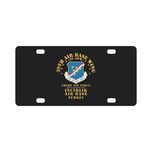 USAF - 39th Air Base Wing - Incirlik AB X 300 Classic License Plate