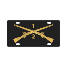 Load image into Gallery viewer, Army - 2nd Battalion, 1st Infantry Regiment Branch - wo Txt X 300 Classic License Plate

