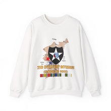 Load image into Gallery viewer, Crewneck Sweatshirt  - Army - Korea Map - 2nd Infantry Div - Second to None w SVC X 300
