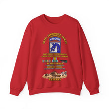 Load image into Gallery viewer, Crewneck Sweatshirt - XVIII Airborne Corps Desert Storm Ribbons - with Scene - 3D - Transparent

