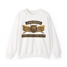 Load image into Gallery viewer, Crewneck Sweatshirt - USCG - Coxswain - Auxiliary w txt - 3D - Enhanced
