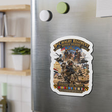 Load image into Gallery viewer, Die-Cut Magnet - Army - Todays Buffalo Soldiers in Iraq - OIF - Cavalrymen at War  w IRAQ SVC - 3D - Enhanced
