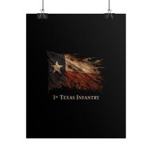 Load image into Gallery viewer, Rolled Posters - 1st Texas Infantry in the cornfield - Tattered Texas pride in battle - Left
