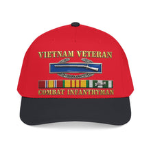 Load image into Gallery viewer, Mid Profile Baseball Cap - Army - Vietnam Veteran - Cbt Infantryman w CIB VN SVC - 3D X 300
