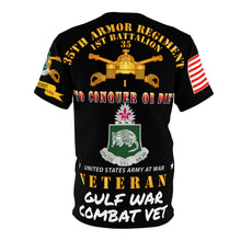 Load image into Gallery viewer, Unisex AOP - 1st Battalion, 35th Armor Regiment - To Conquer or Die - Gulf War Combat Veteran with Gulf War Service Ribbons
